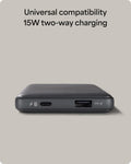 Mophie Powerstation 2023 with PD Power Bank - 10,000 Mah Large Internal Battery, (2) USB-A Port and (1) 20W USB-C PD Fast Charging Input/Output
