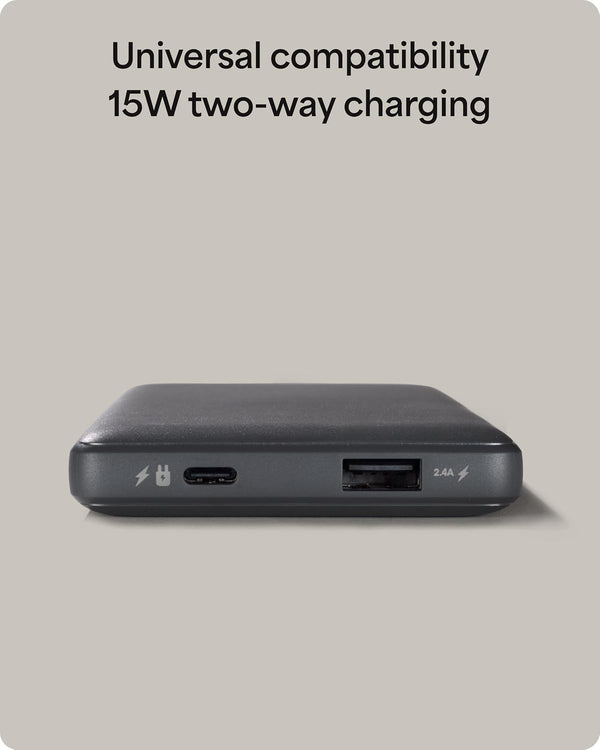 Mophie Powerstation 2023 with PD Power Bank - 10,000 Mah Large Internal Battery, (2) USB-A Port and (1) 20W USB-C PD Fast Charging Input/Output