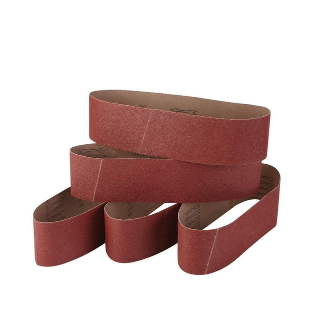 4 Inch X 36 Inch Sanding Belts, 60/80/120/240/320 Grits, Belt Sander Tool for Woodworking, Metal Polishing, 5 Pack Alumi