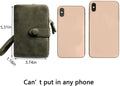 AOXONEL Women's Small Bifold Leather wallet Rfid blocking Ladies Wristlet with Card holder id window Coin Purse Small Army Green