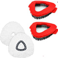 Spin Mop Replacement Head Scrub Compatible with Ocedar Easywring 1 Tank System, 2 Microfiber Mop Refills Mop Replace Head, (2 White 2 Tank Heads +