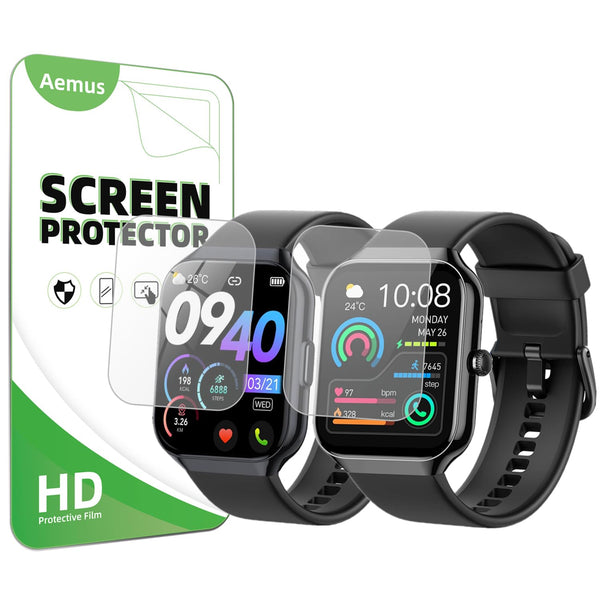 Screen Protector Compatible for Togala Smart Watch 1.96" (6 Pack) Clear TPU Soft Film Compatible for Jugeman P99 / P98 Smart Watch