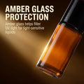 2Pcs Brown 30ml Glass Essential Oil Roller Bottles,Perfume Roller,Refillable Roll on Bottles Container Empty Deodorant Rollerball Beauty and
