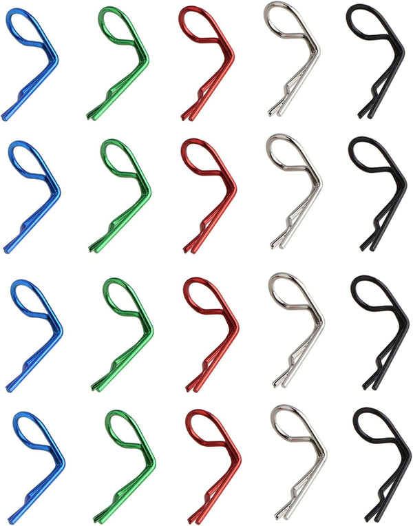 50 Pieces 90-Degree Angle Body Clips Bent Springy Pins & RC Car Clip Pin Steel Wires for 1/8 1/10 1/12 Scale RC Model Cars Universal Vehicle Clips