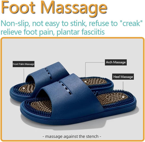 Acupressure Massage Slippers Acupressure Foot Massager Shoes Reflexology Sandals Gift for Men Women Reduce Feet Neuropathy Pain Relief and Tension