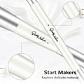 START MAKERS 2-in-1 Makeup Brushes Dual-ended Contouring Foundation Brush 2 Pack Concealer Brush Face Eyebrow Eyeshadow Brush for Liquid, Powder,