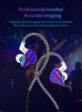 YINYOO KBEAR Storm Earphones in Ear Monitor for Singers Drummers Musicians Bassists, Hi Res Wired Earbuds in Ear Headphones Custom IEM, Detachable