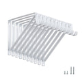 Heavy Duty Closet Shelf Rod Brackets 11x9.5in, Wall Mounted 250lbs Capacity | 10 Pack Steel Shelf Brackets with Rod Support for Hanging Clothes,