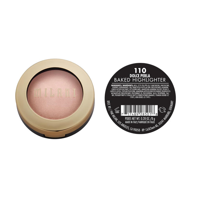 Milani Baked Highlighter - Dolce Perla, Cruelty-Free Powder Highlighter, Highlig