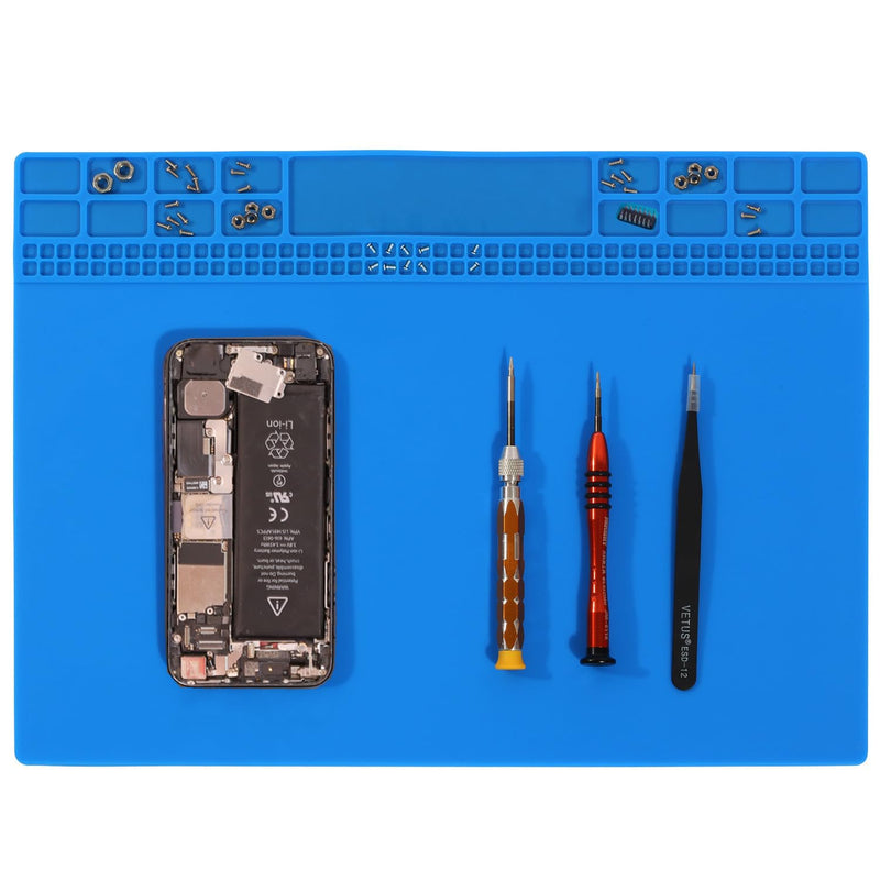 Solder Mat, Premium Heat Resistant 932°F Silicone Soldering Mat, Magnetic Work Mat for Electronics, Cell Phone, Laptop Repair, BGA Soldering