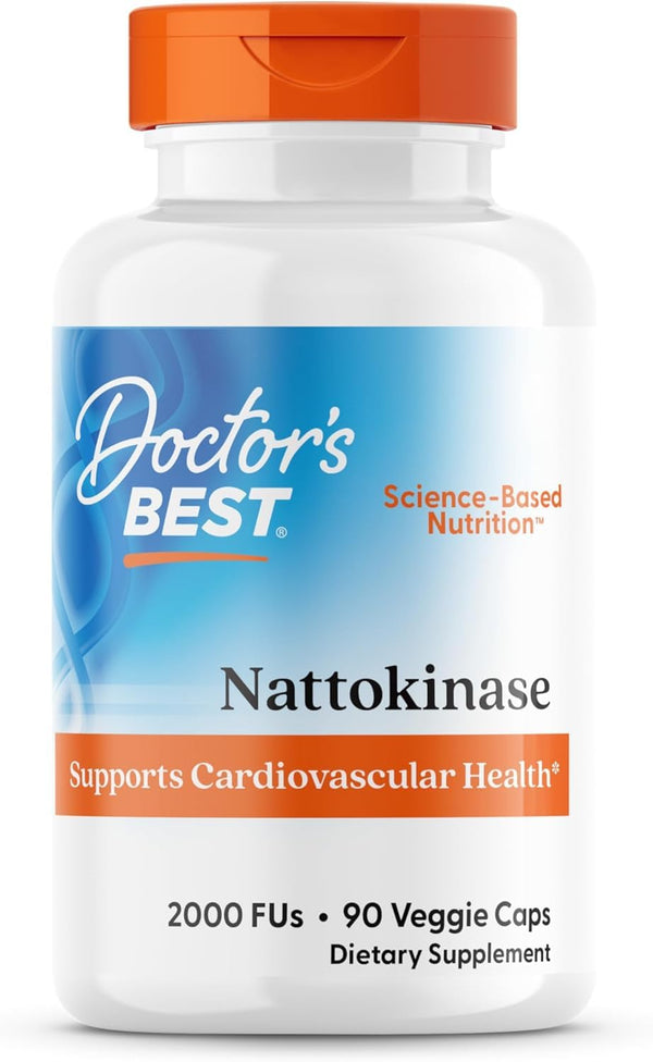 Doctor's Best Nattokinase 2000 FU Supplement for Men & Women - Supports Blood Flow, Heart Health, & Healthy Circulation, Nattokinase Enzyme