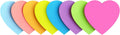 SIMONA Heart Shape Sticky Notes 3x3 in 8 Color Bright Colorful Sticky Pad 8 Bright Colors 8 Pads