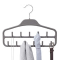 Belt Hanger Rack Holder for Closet, Sturdy Belt Organizer with 360 Degree Swivel, 11 Large Sturdy Belt Hooks, Non Slip Rubberized Belt Storage,