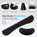 Zibly Ergonomic Gel Keyboard Wrist Rest & Mousepad Rests for Computer, Silky Memory Foam for Typing (Black Combo)