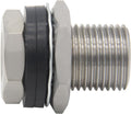 Stainless Steel Bulkhead Fitting 1/4" NPT Female Bulked Coupler Thru-Bulk Tank Fitting Connector (Pack of 2)