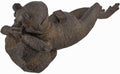 Bellaa 25686 Napping Frog Statue Relax Resting Meditating Zen Garden Buddha Sculpture Yoga Contented Talisman Gift Feng Shui Vastu Figurine 12 Inch