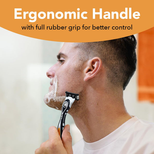 BIC Flex 5 Refillable Razors for Men, Long-Lasting 5 Blade Razors Refills for a Smooth and Comfortable Shave, 12 Razor Cartridges 12 Refill Cartridges