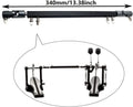 Double Kick Drum Pedal Drive Shaft Steel Bass Drum Pedal Linkage Connector Arm for Drum Kit Percussion Instrument Parts (Black)
