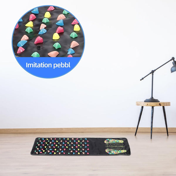 NOLITOY Foot Massage Mat, Pressure Point Massage Pad Reflexology Walk Stone Road anti Fatigue Standing Mat for Office Workers Students Elderly