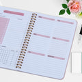 Undated Weekly Planner, A5 Weekly Goals, to Do List Habit Tracker Planner Gift for Women, Girls Pink Journal