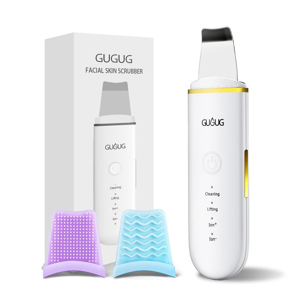 GUGUG Skin Scrubber Spatula Pore Cleaner Blackhead Remover, 4 Modes, White | Face spatula for facial deep cleansing with 4 modes, designed to help