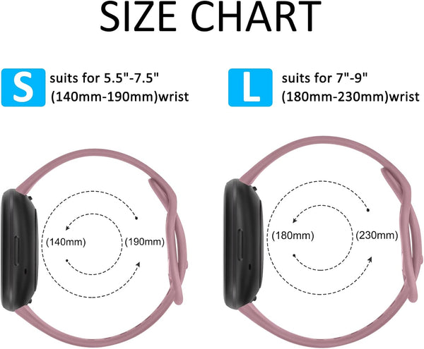 3 Pack Sport Bands Compatible with Fitbit Sense 2 / Versa 4, Classic Soft Straps for Fitbit Sense / Versa 3 Smart Watch Starlight/Milk Tea/Smoke