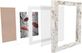 Finefrarm 12x12 Frame Matted to Display 8x8 Photos with Mat or 12 x 12 Pictures Without Mat Rustic Photo Frames Wall Art for Living Room Wall Mounting
