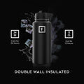 IRON °FLASK 32 oz Wide Mouth Water Bottle with 3 Lids | Insulated Stainless Steel Sports Water Bottle with 3 Leakproof Lids - BPA Free, Cold 24