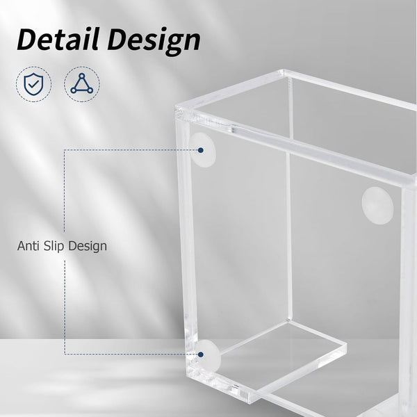 Acrylic Sticky Note Holder, 3 x 3 Crystal Clear Acrylic Notepad Holder Sticky Note Dispenser for Dorm Room and Office Desk Organizer 3x3"