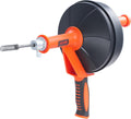VEVOR Drain Auger 25Ft, Plumbing Snake with Drill Attachment, Plumbers Snake Drain Clog Remover for Kitchen Bathroom Shower Sink with Protective