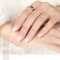 GAOY Milky White Jelly Nude Gel Nail Polish Set, 6 Transparent Colors Sheer Pink Orange Soak off UV Light Cure Gel Polish Kit for Salon and Nail