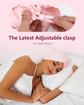 HFRHTGY Adjustable Silk Satin Hair Bonnet for Sleeping, Double Layer Hair Wrap Sleep Cap Turban for Women Men, Curly Straight Braid Unisex (Royal