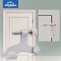HOMOTEK 2 Pack Hinge Pin White Door Stopper,Adjustable Deluxe Heavy Duty Door Stopper 2-1/2"X1-3/4Ã¢ÂÂ,With White Rubber Bumper Tips