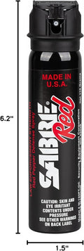 SABRE Magnum 120 Pepper Spray, 40 Bursts, 12-Foot (4-Meter) Range, Extra Large 92.4 Gram Canister, UV Marking Dye, Flip Top Safety, Black