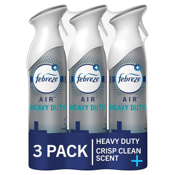 Febreze Air Mist Air Freshener Spray, Odor-Fighting Room Spray, Air Fresheners for Home and Bathroom and Kitchen, Aerosol Can, Heavy Duty Crisp