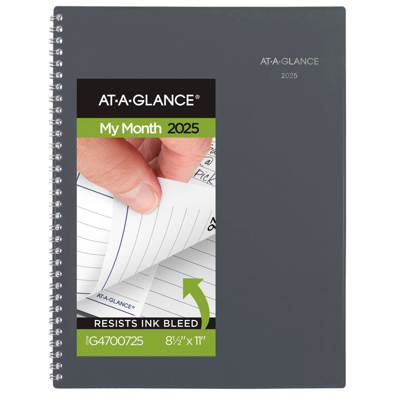AT-A-GLANCE 2025 Planner, Monthly, 8-1/2" x 11", Large, DayMinder, Gray (GC4700725) 8-1/2" x 11" 2025 Old Edition