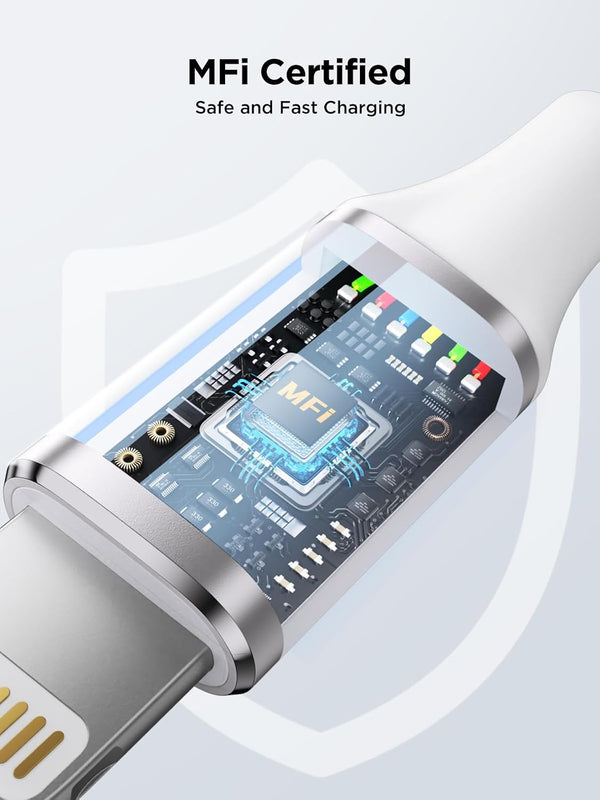 iPhone Charger [Apple MFi Certified] 6FT iPhone Charger Cord Fast Charging USB to Lightning Cable Braided USB Phone Cable Cord Compatible with