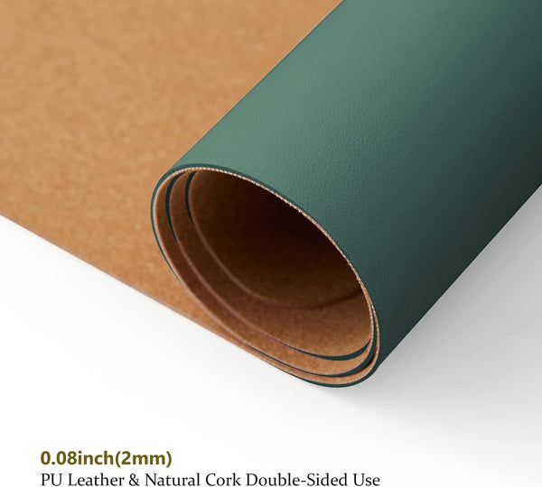 Cork Desk Mat - Dual-Sided Desk Pad for Office and Home - Desk Organization and Accessories - Ideal for Large Mouse Pad and Desk Mats on Top of