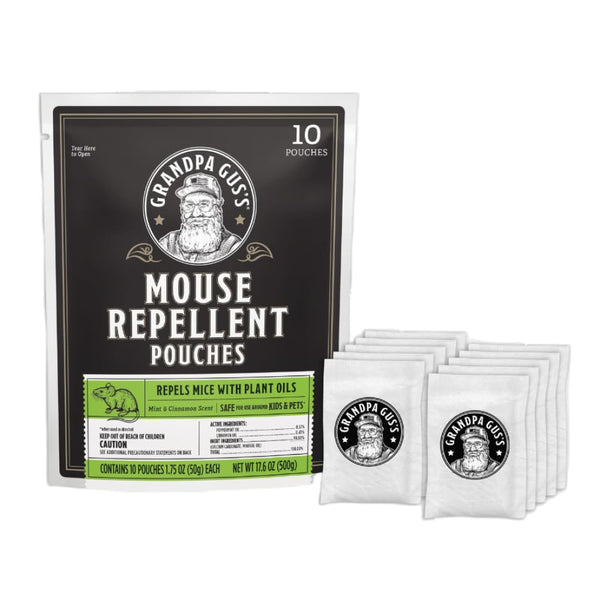 Grandpa Gus'S Extra-Strength Mouse Repellent Pouches, Cinnamon/Peppermint Oils Repel Mice from Nesting & Freshen Air in