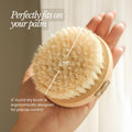 Bare Botanics Dry Brushing Body Brush for Lymphatic Drainage | Medium Firmness Cruelty Free Natural Boar Bristles Improves Circulation and Gently
