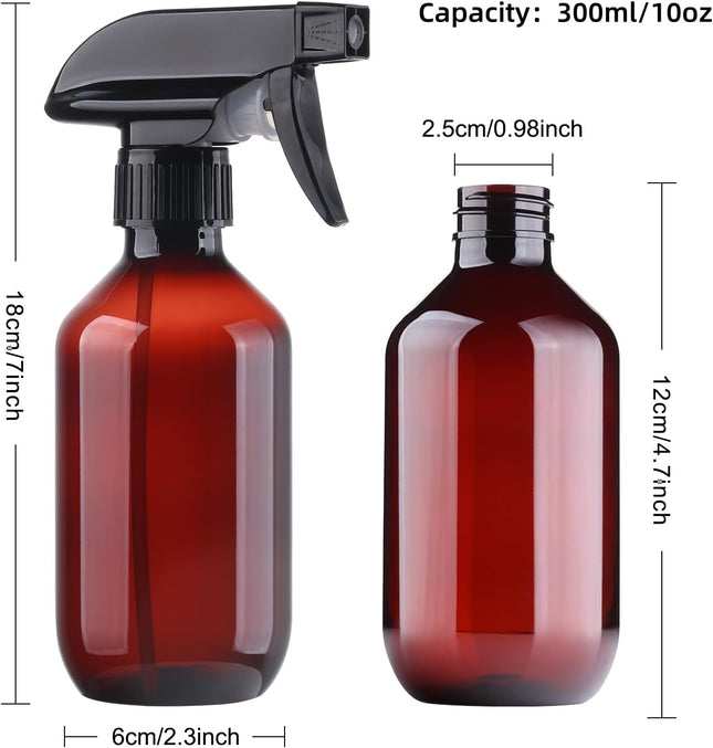 Teyssor Spray Bottles Water Spray Bottle - BPA Free - 10 oz/300 ml Plastic Refillable Containers Fine Mist Small Spray B