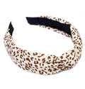 Knotted Headbands for Women Non Slip Fashion Knot Headband Fall Outfits Beige Brown Leopard Head Band