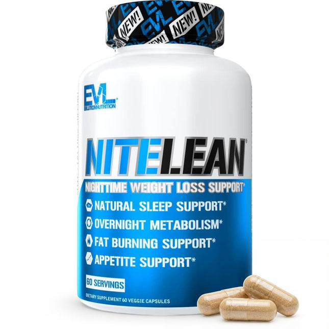 Evlution Nutrition Night Time Fat Burner Support - Overnight Sleep and Weight Lo
