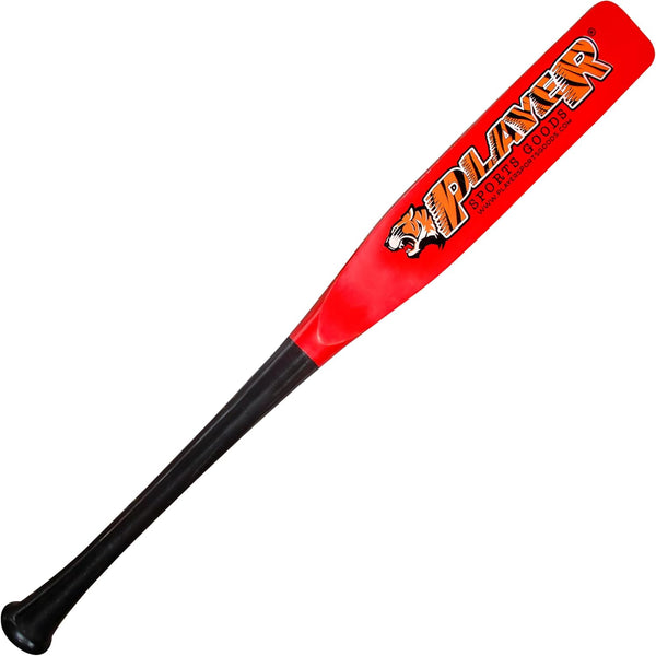 PSG 27" Pro Maple Flat Half Paddle Training Baseball & Softball Bat in 27"/ 15 Oz/Flat Barrel:2.75"" for Kids,Youth & Adult Players in Red & Black