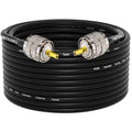 RG58 Coaxial Cable 49.2Ft, CB Coax Cable, UHF PL259 Male to Male Coaxial 50 Ohm Coax Low Loss for HF VHF CB Radio, Ham Radio, SWR Meter, Scanner,