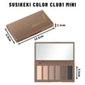 SUSIKEKI 6 Colors Mini Eyeshadow Makeup Palette Neutral Nude Smoky Eye Shadow Taupe & Brown Matte Make Up Pallet with Mirror Highly Pigmented Long