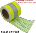 High Visibility Silver Reflective Heat Transfer Vinyl Iron on Tape for Clothing Fluorescent Yellow Striped-2# (2 Inch X 5 Yard)