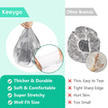 Keeygo Disposable Shower Caps 30 PCS Bath Caps Clear Waterproof Plastic Wraps for Women, Hotel Travel Essentials Accessories Hair Caps(17.3") 30 Count