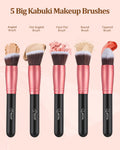 BESTOPE PRO Makeup Brushes 16 Pcs Makeup Brush Set, Blending Brush for Foundation, Premium Synthetic Powder Concealers Makeup Brushes for Eyes and