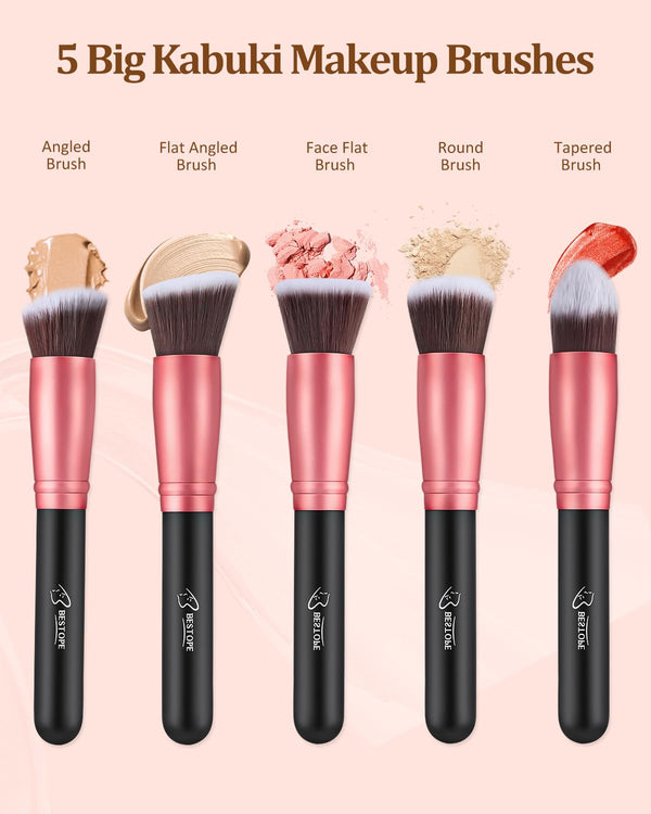 BESTOPE PRO Makeup Brushes 16 Pcs Makeup Brush Set, Blending Brush for Foundation, Premium Synthetic Powder Concealers Makeup Brushes for Eyes and